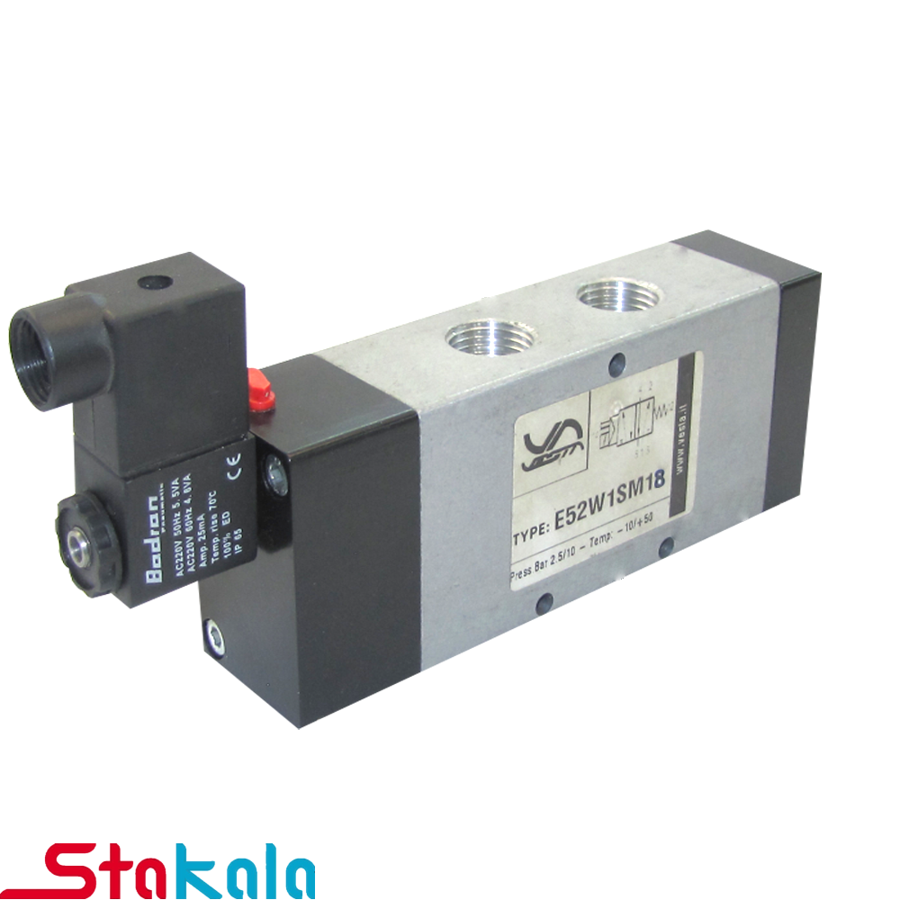 شیر برقی پنوماتیک بادران ( وستا) سایز 1:8 اینچ فرمان 5:2 تک بوبین شیر برقی پنوماتیک بادران ( وستا) سایز 1/8 اینچ فرمان 5/2 تک بوبین