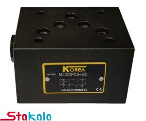 شیر یک طرفه زیرشیری (مدولار) 3/8 P و T کنترل Korea سری MC سایز NG10