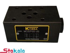 شیریک طرفه زیرشیری (مدولار) P و T کنترل Korea سری MC  - سایز 1/4 NG06