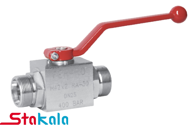 شیر ربع گرد فولادی متریک هیدرولیک Ferro سری BV2M