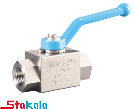 FERRO شیر ربع گرد استنلس استیل هیدرولیک